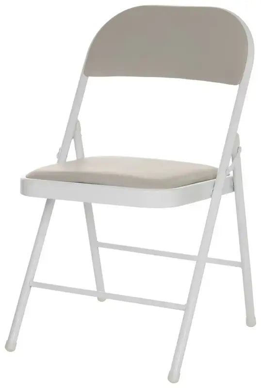 B-Ware Mid.You Klappstuhl Faltstuhl Lederstuhl Leder Grau Indoor Klappbar 2 Stück - 4064323028680