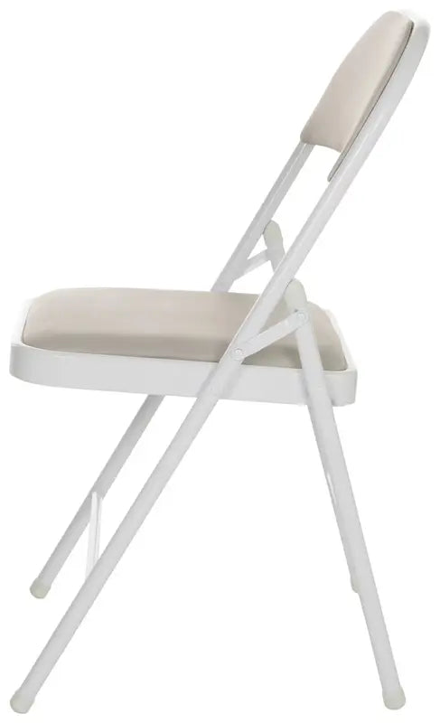 MID.YOU Klappstuhl Faltstuhl Lederstuhl Leder Grau Indoor Klappbar 2 STÜCK - 4064323028680