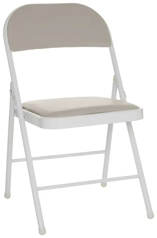 MID.YOU Klappstuhl Faltstuhl Lederstuhl Leder Grau Indoor Klappbar 2 STÜCK - 4064323028680