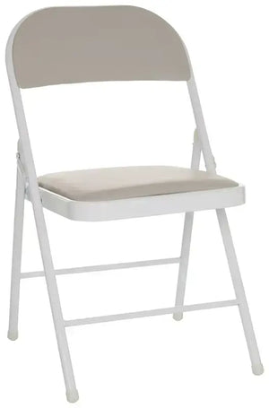 B-Ware Mid.You Klappstuhl Faltstuhl Lederstuhl Leder Grau Indoor Klappbar 2 Stück