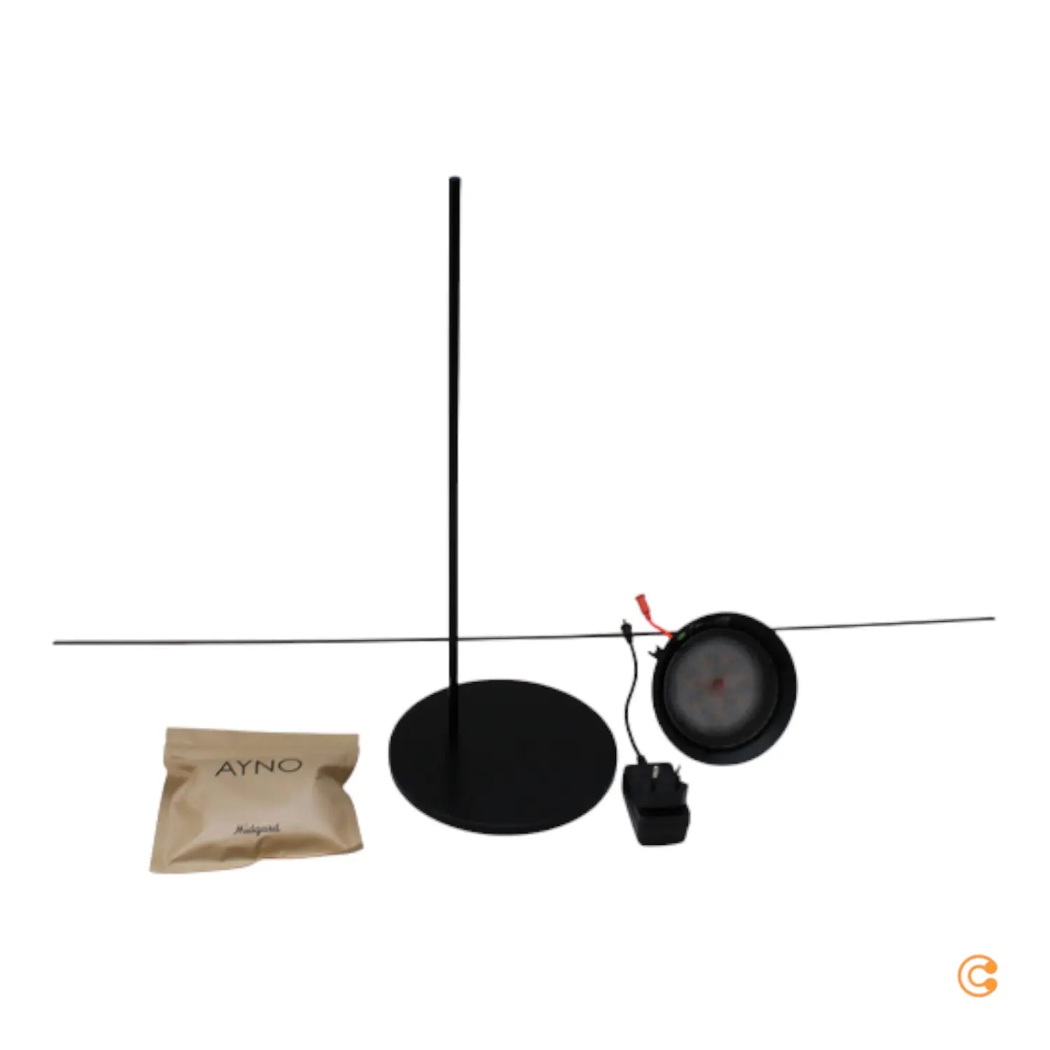 B-Ware Midgard Ayno S Tischlampe Tischleuchte Tischlicht Leuchte Schwarz Orange 3.000 K