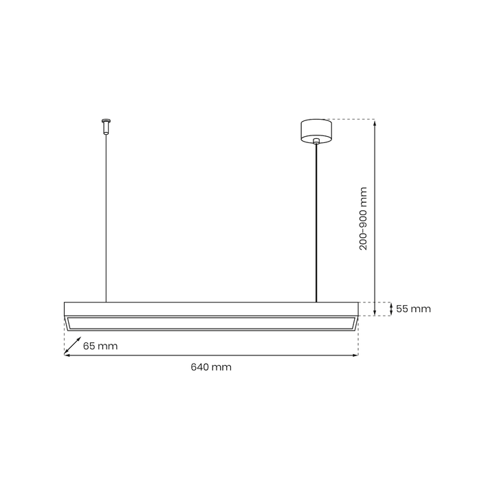 Milagro Hängeleuchte Pendelleuchte Schwarz Beleuchtung Länge 64 Cm Lampe Spot B-Ware