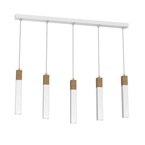 B-Ware Milagro Hängeleuchte Stag Hängelampe Deckenlampe Leuchte fünfflammig weiß/braun