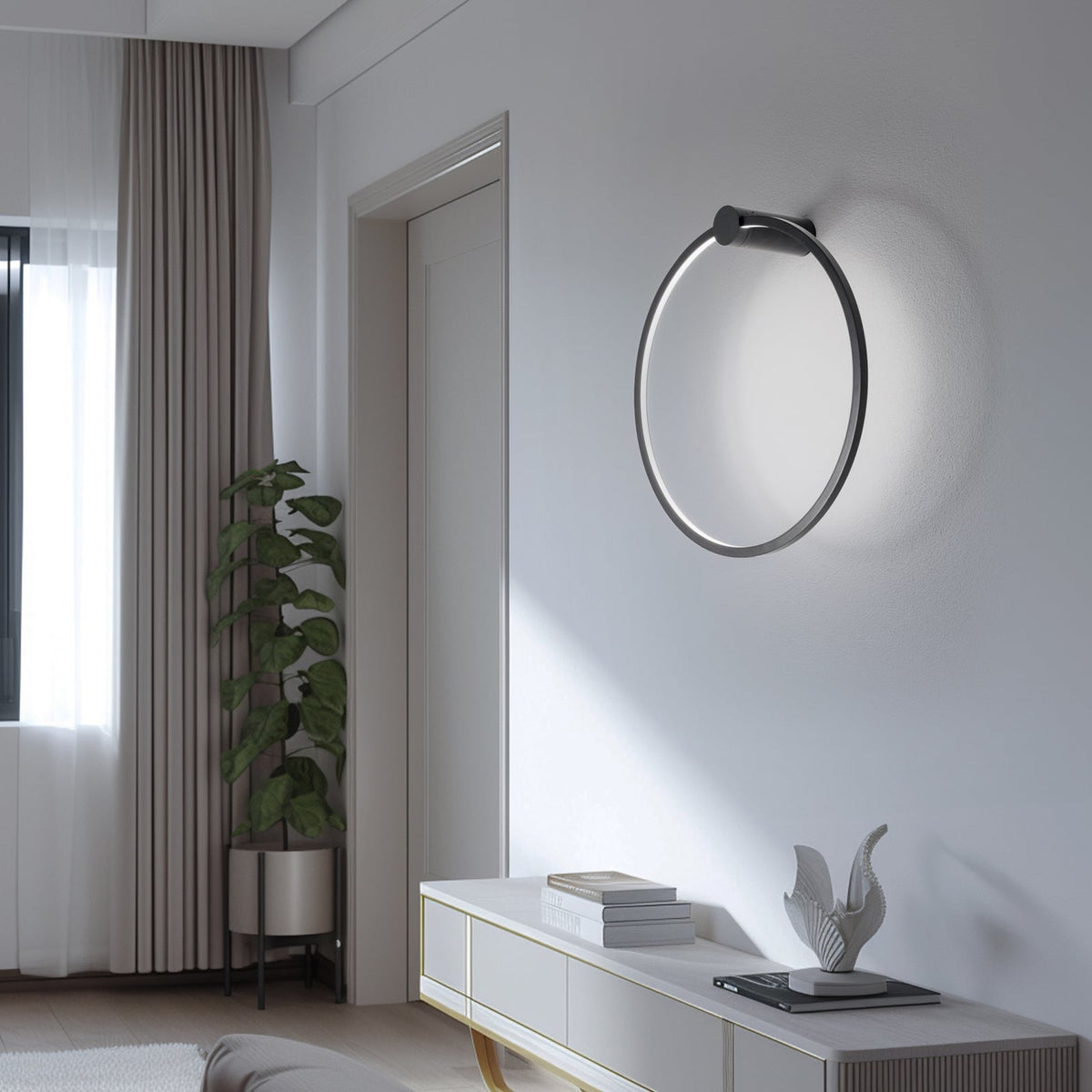 Milagro Wandleuchte Wandlampe Saturno LED schwarz Aluminium 4.000 K Ø 50 cm 25 W - 5902693788508