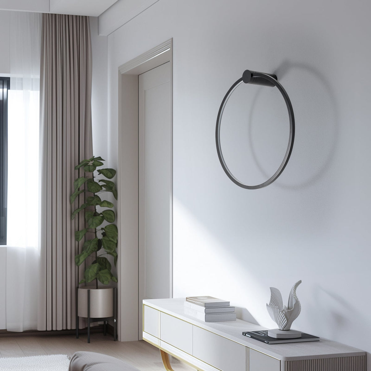 Milagro Wandleuchte Wandlampe Saturno LED schwarz Aluminium 4.000 K Ø 50 cm 25 W - 5902693788508