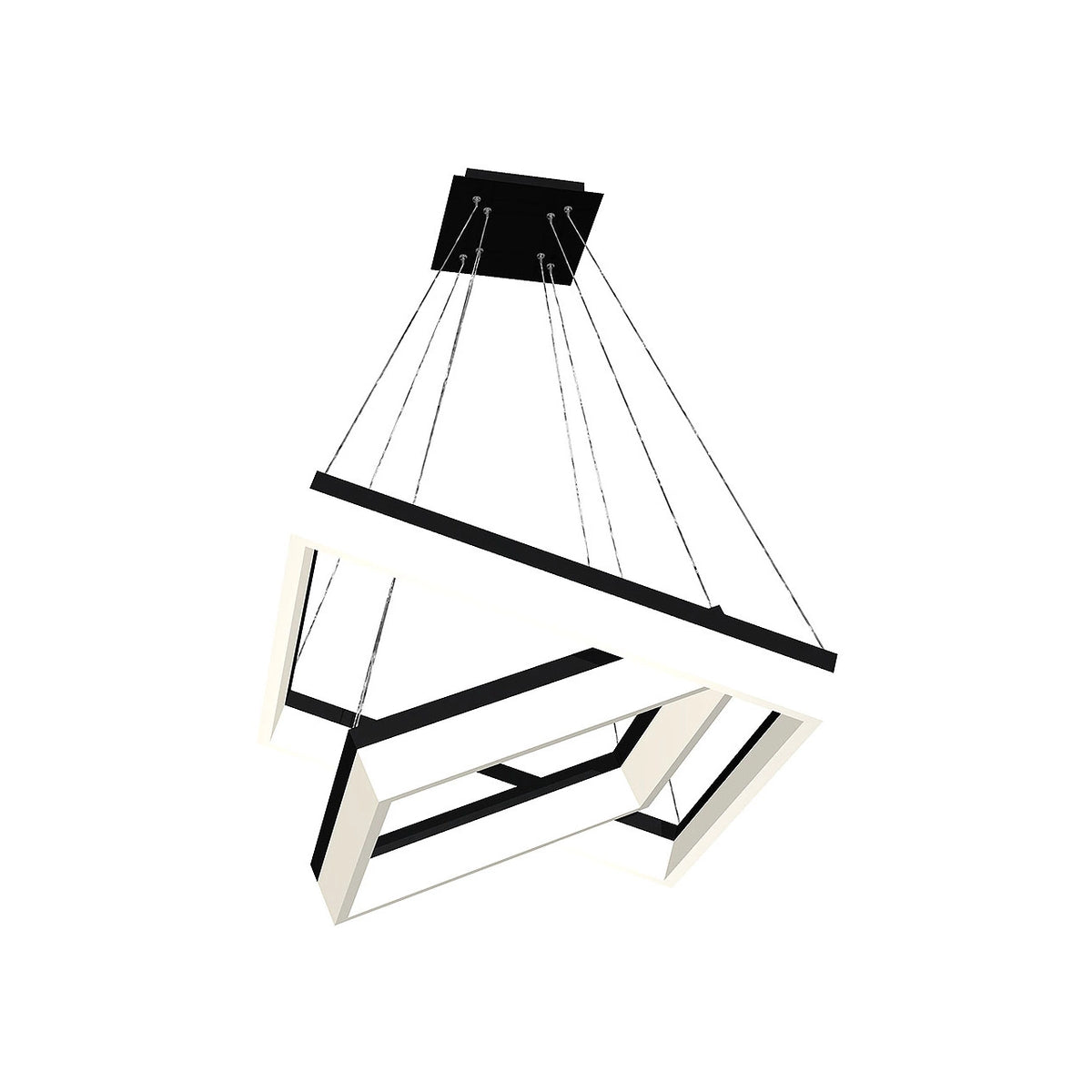 Milagro Pendelleuchte Hängelampe LED Metall Acryl weiß schwarz Modern Stil - 5902693700821