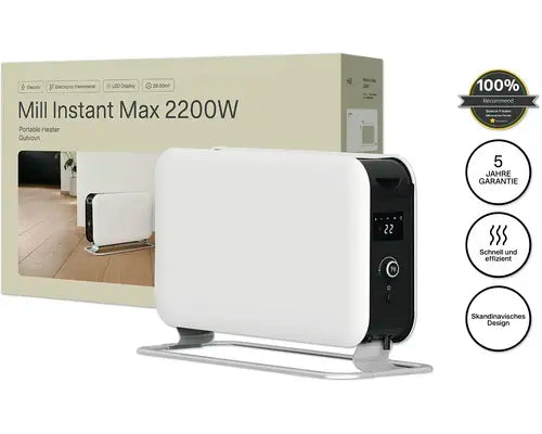 B-Ware Mill Konvektionsheizung Heizgerät Led Heizung Weiß 2200 W Innen Sofortwärme - 7090019823878