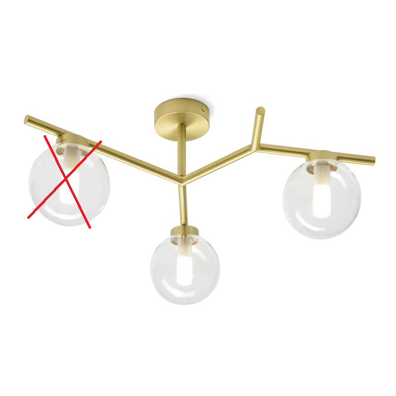Miloox By Sforzin Deckenlampe Camely, Gold Gebürstet Siehe Text/Foto B-Ware