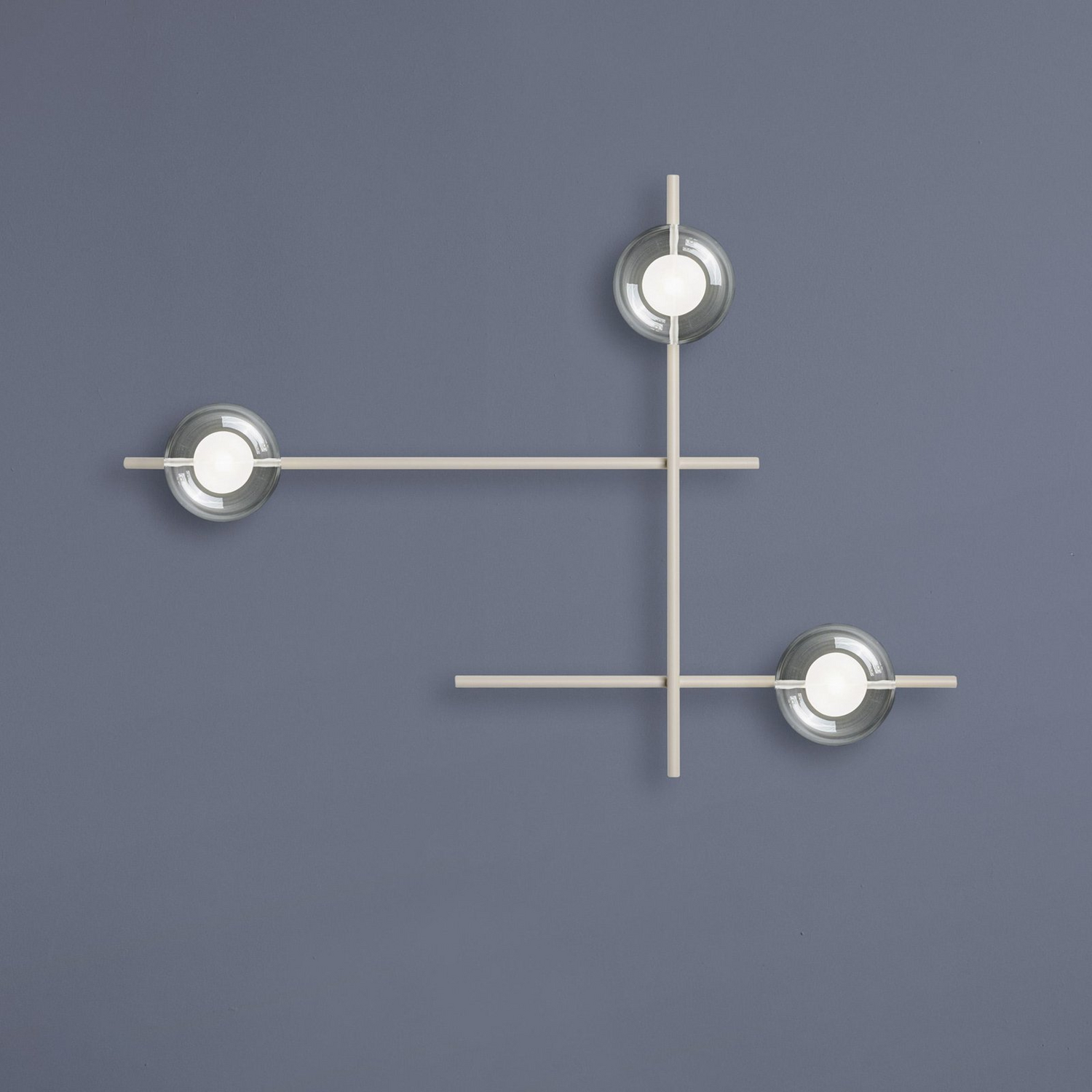 Miloox By Sforzin Wandleuchte Lampe Mikado Cipria Glas Dreiflammig Leuchte Spot B-Ware