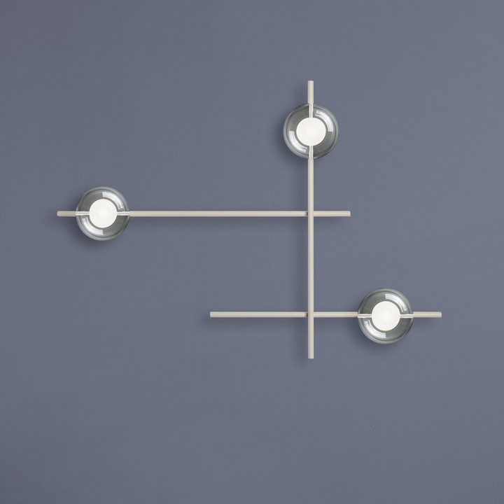 Miloox By Sforzin Wandleuchte Lampe Mikado Cipria Glas Dreiflammig Leuchte Spot B-Ware