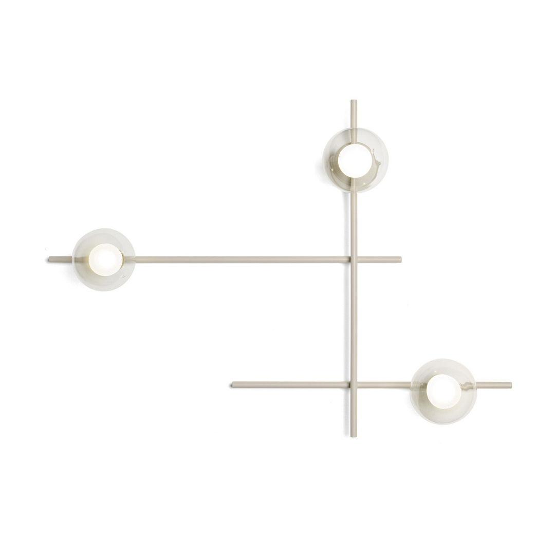 Miloox By Sforzin Wandleuchte Lampe Mikado Cipria Glas Dreiflammig Leuchte Spot B-Ware