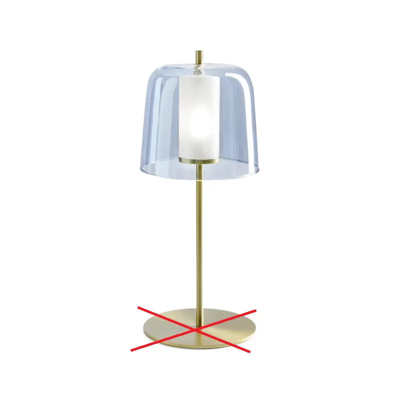 B-Ware Miloox Tischleuchte Frida G9 Stecker Schalter Lampenschirm Blau Siehe Text/Foto - 8050612949633