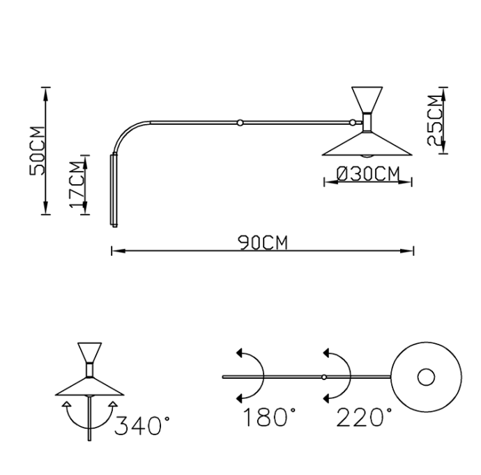 B-Ware Nemo Lampe De Marseille Wandleuchte Kalk Weiß/Matt/Lx H 166x80cm/Ohne Leuchtm. - 805698312509