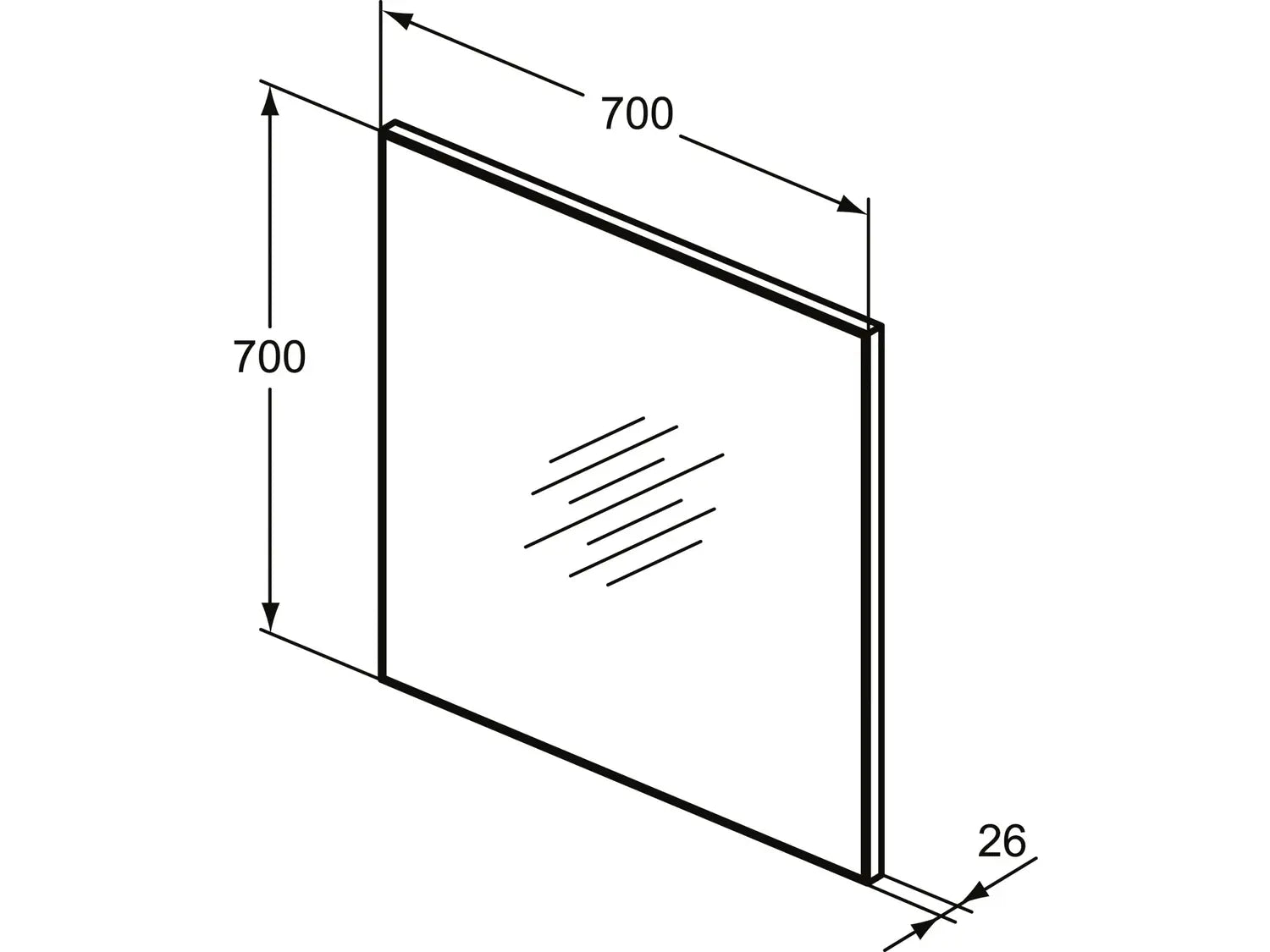 B-Ware Ideal Standard Wandspiegel Spiegel Mirror&Light Badspiegel Badezimmer - 4021224801439
