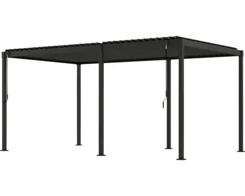 B-Ware Mirador Pergola Gartenpavillon Lamellendach Metall Anthrazit 300 X 500 Cm - 4306516776962