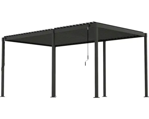 B-Ware Mirador Pergola Gartenpavillon Lamellendach Metall Anthrazit 300 X 500 Cm - 4306516776962