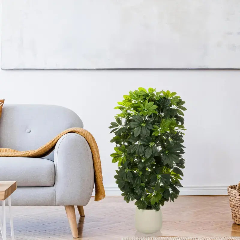 B-Ware Hjh Office Kunstpflanze Kunstbaum Schefflera 2 Strahlenaralie 110 Cm Kunststoff - 4064323108573