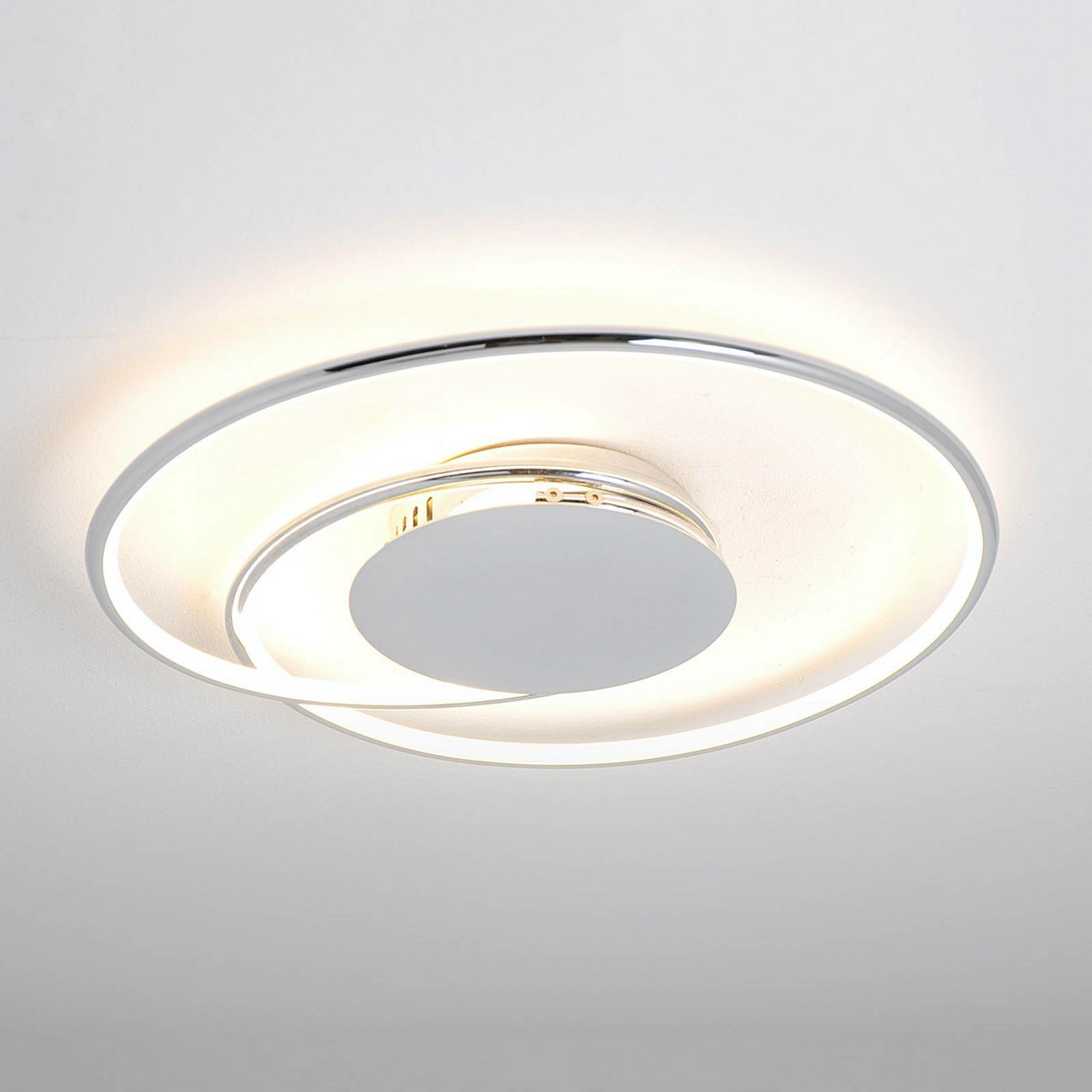 B-Ware Lindby Deckenleuchte Deckenlampe Led Joline Chrom Weiß Kunststoff Metall 46 Cm - 17004386101588