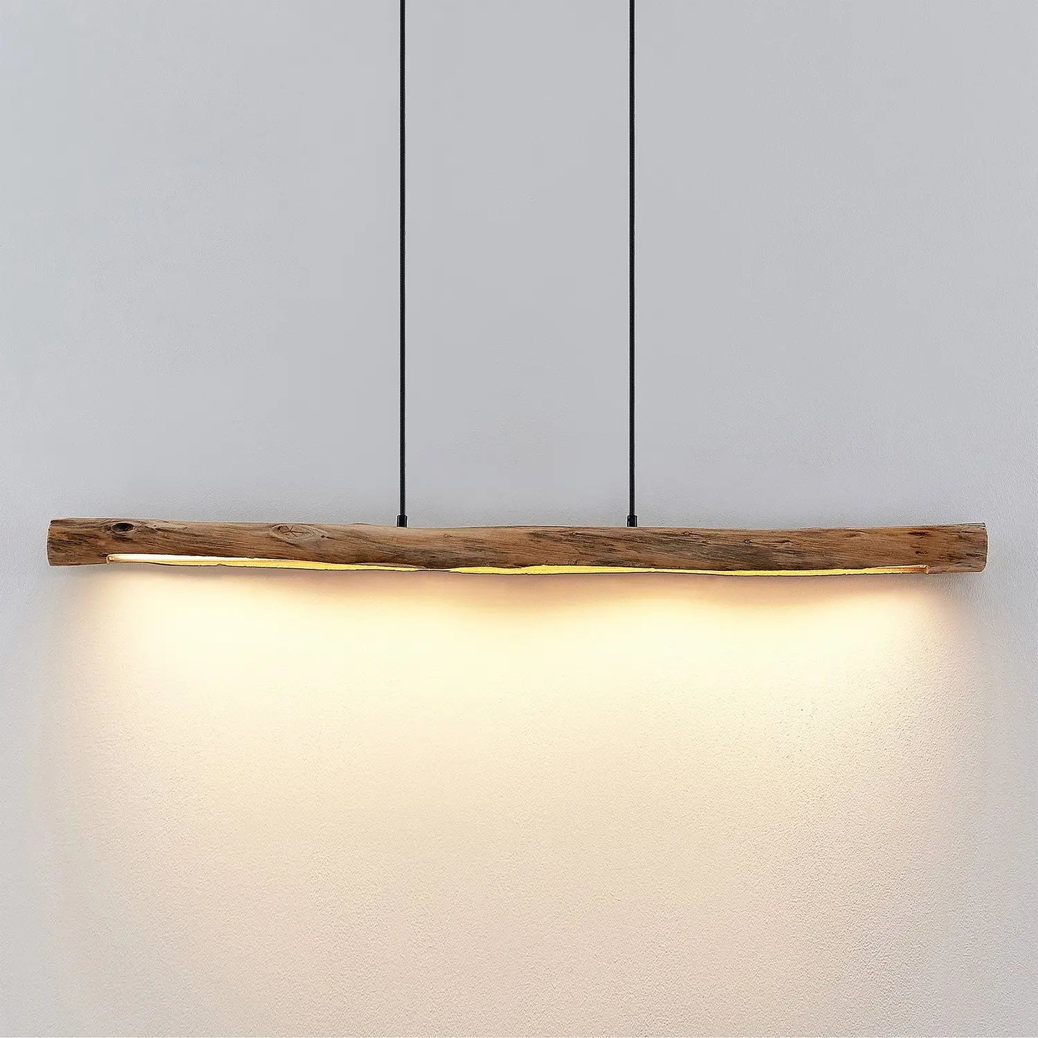 B-Ware Lindby Pendelleuchte Hängelampe Led Nekala Schwarz Holz Esszimmer Wohnzimmer - 12753289793604