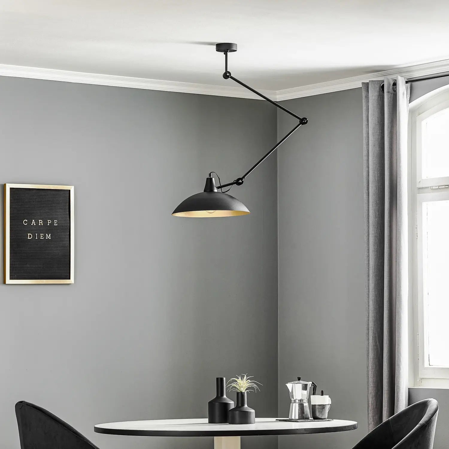 B-Ware Aldex Deckenlampe Leuchte Lampe 808 Verstellbar 1 Flammig Schwarz Gold Metall - 1078056