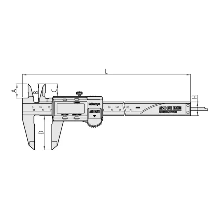 B-Ware Mitutoyo Messschieber Schieblehre Digital Abs Aos Lcd Box Batterie Messgerät - 4946368667720