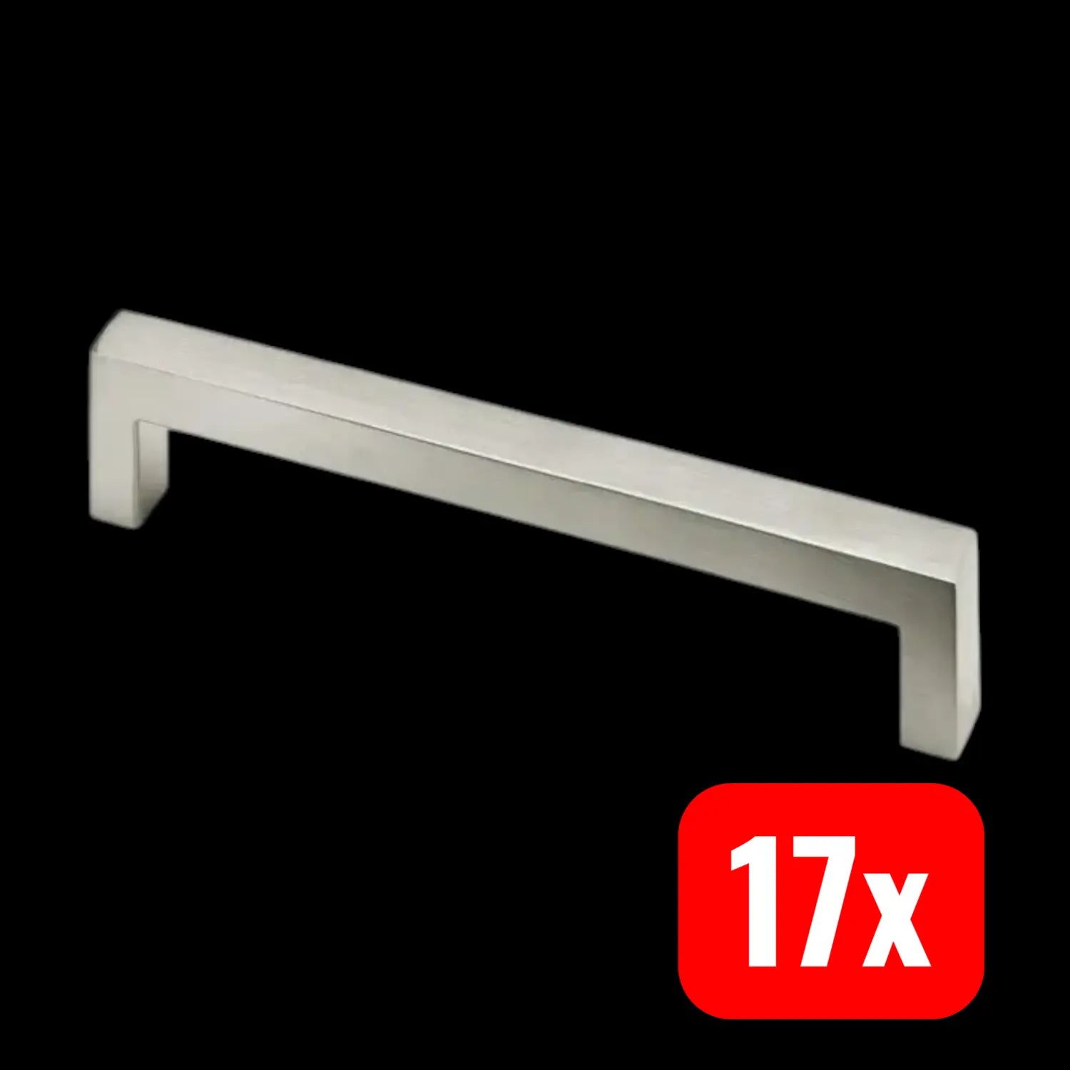 B-Ware Hettich Möbelgriff Griff Anzio Edelstahl 192 Mm Knauf Gebürstet 202 Mm 17 Stück - 4023149229022