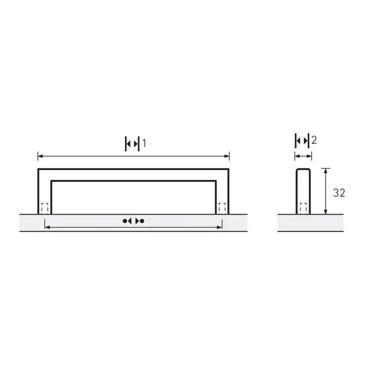 B-Ware Hettich Möbelgriff Griff Anzio Edelstahl 192 Mm Knauf Gebürstet 202 Mm 17 Stück - 4023149229022