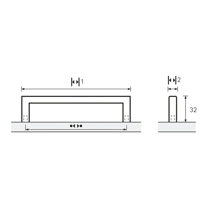 HETTICH Möbelgriff Griff Anzio Edelstahl 192 mm Knauf gebürstet 202 mm 17 STÜCK - 4023149229022
