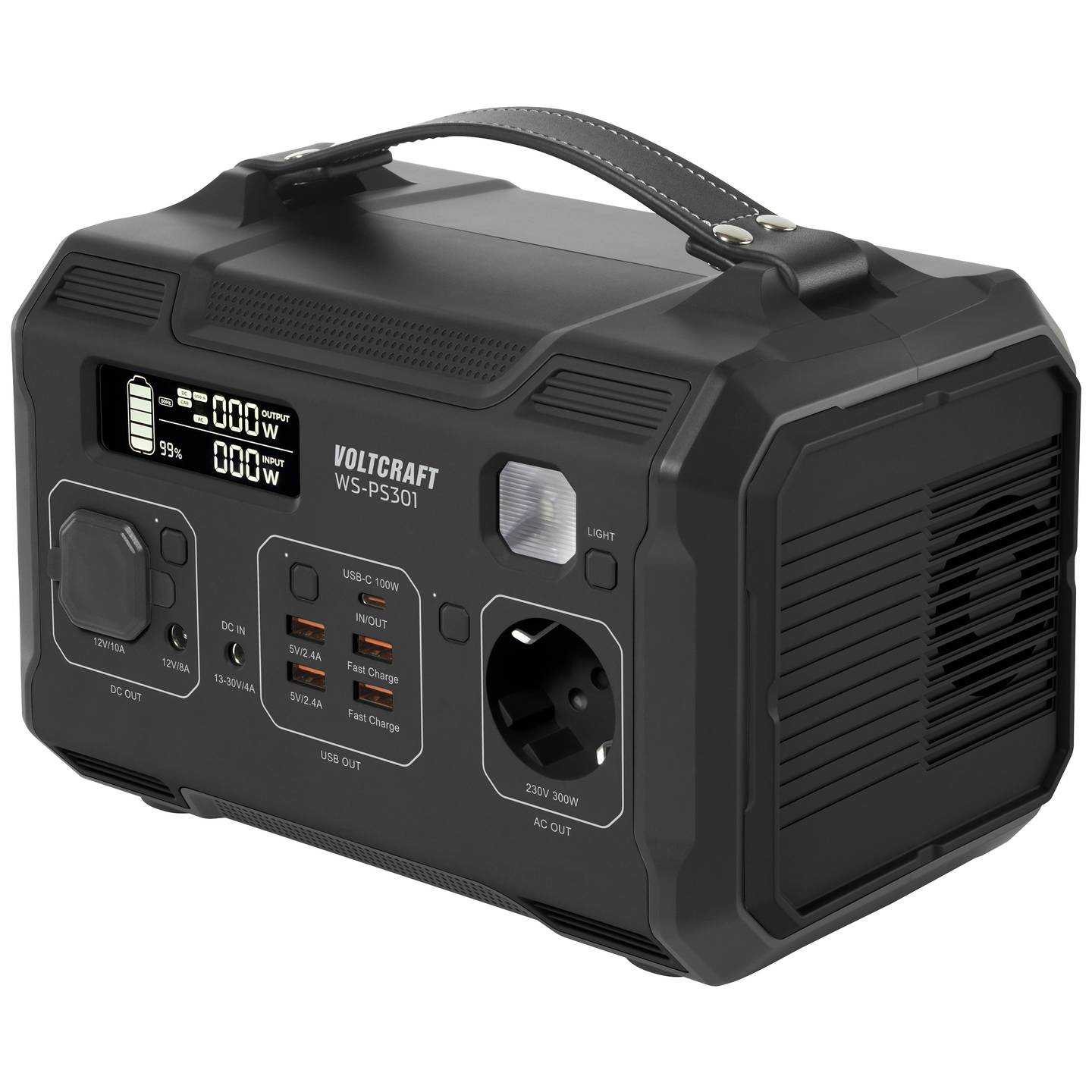 B-Ware Voltcraft Ws Ps301 276 Wh Powerstation Fast Charge Nickel Mangan Cobalt Schwarz - 4064161229133