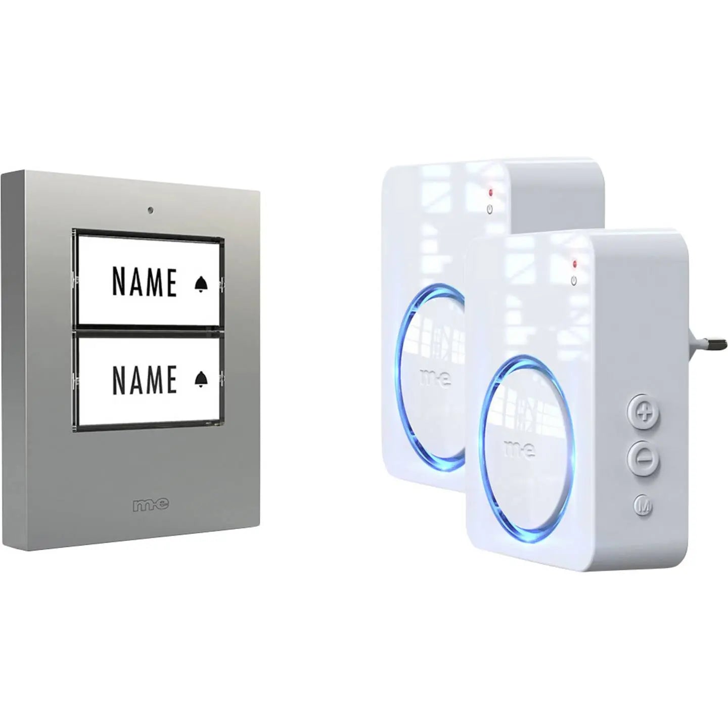 B-Ware Modern Electronics Bell 522 Acs Set Funk Türglocke Klingel Türklingel 2 Fam Weiß - 4250109134168