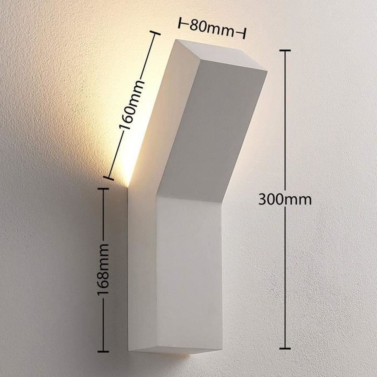 Lindby Moderner LED-Gips-Wandfluter Tida weiß Wandleuchte Wandleuchte Strahler G - 4251096533705