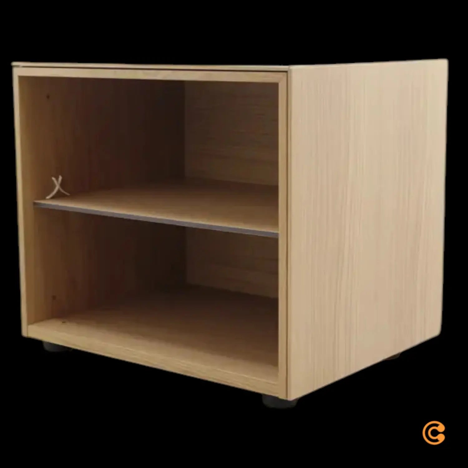 B-Ware Modulares Regal Lowboard Modul Eichenfurnier 60cm Offen Minimalistisch - 1