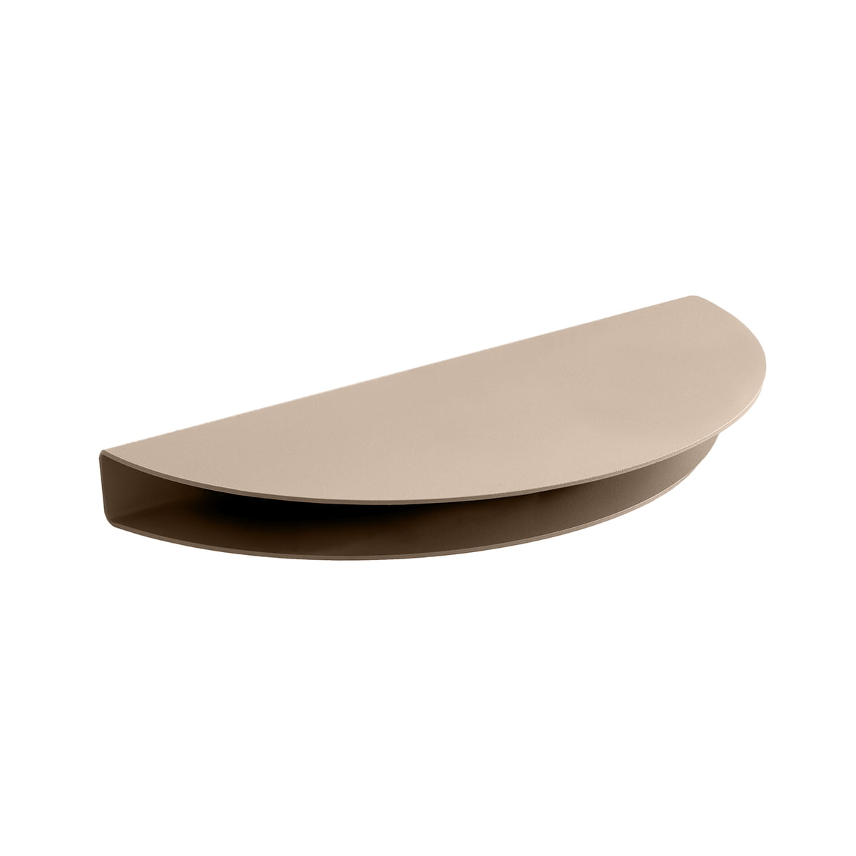 B-Ware Moebe Half Moon Wandregal Regal Wandbrett 20 X 40 Cm Stahl Warm Grey - 5713520023651