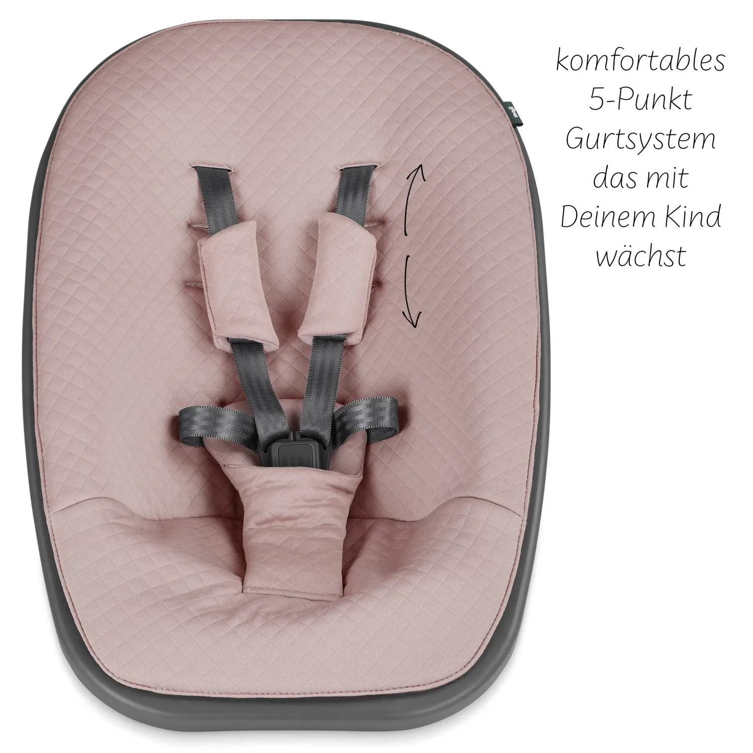 B-Ware Moji Yippy Neugeborenenaufsatz Babyschale Hochstuhlaufsatz Rosegold Stuhl - 4045875056574
