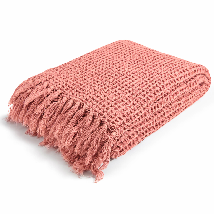 Mokebo Decke ‘Die Hyggelige’ Mit Waffelpique Stonewashed Strickdecke 130x170cm B-Ware - 4260669183117