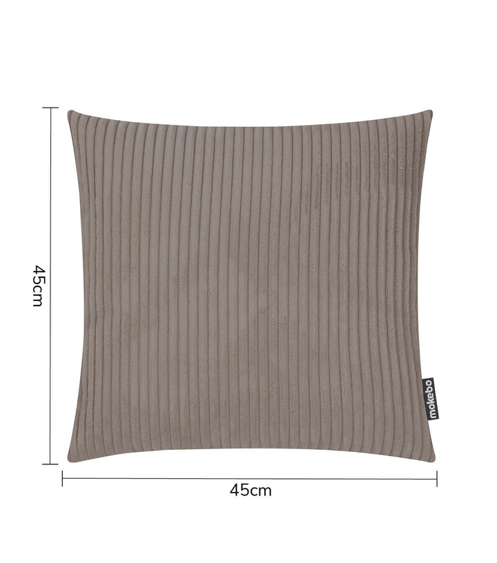 Mokebo Dekokissen Set Cordkissen Kissen 45x45 Cm Taupe Sofakissen Zierkissen B-Ware