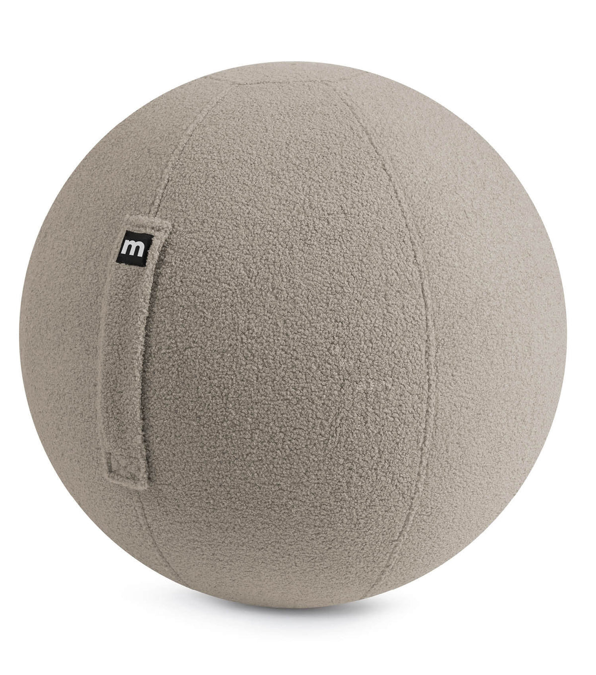 mokebo Sitzball Pezziball Yogaball Gymnastikball Teddybezug 65cm Taupe Büro - 4262436126150