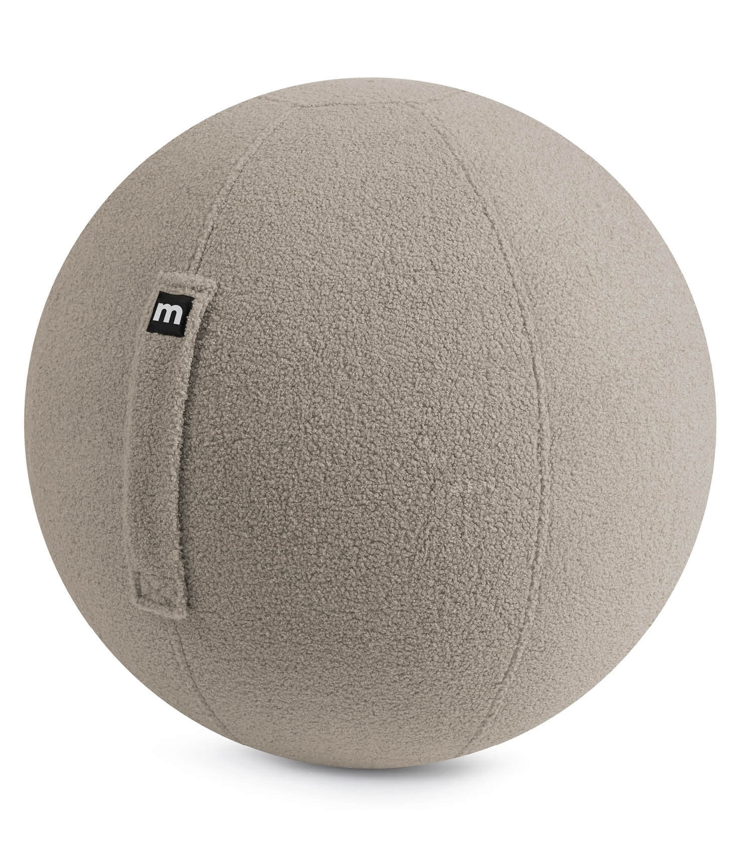 mokebo Sitzball Pezziball Yogaball Gymnastikball Teddybezug 65cm Taupe Büro - 4262436126150