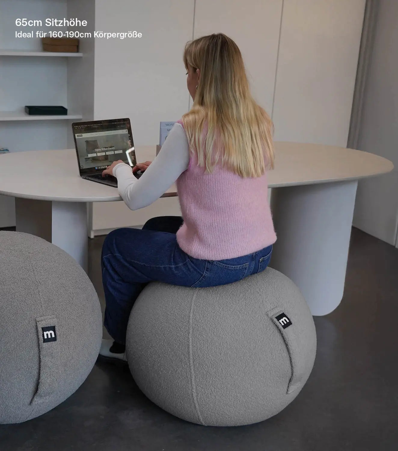 B-Ware Mokebo Ergonomischer Sitzball 'Der Runde' Mit Pumpe, Pezziball, Yogaball Oder Gy - 4262436126150