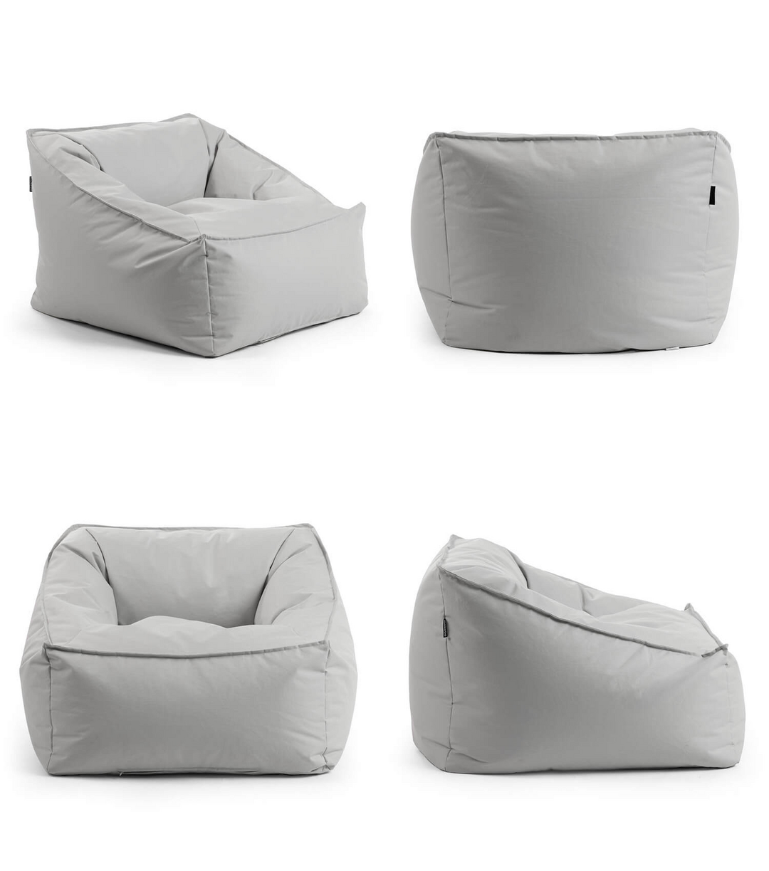 Mokebo Outdoor Sitzsack 'Der Sunnyboy' Gartensessel Bean Bag Mit Füllung Grau B-Ware - 4262436124286