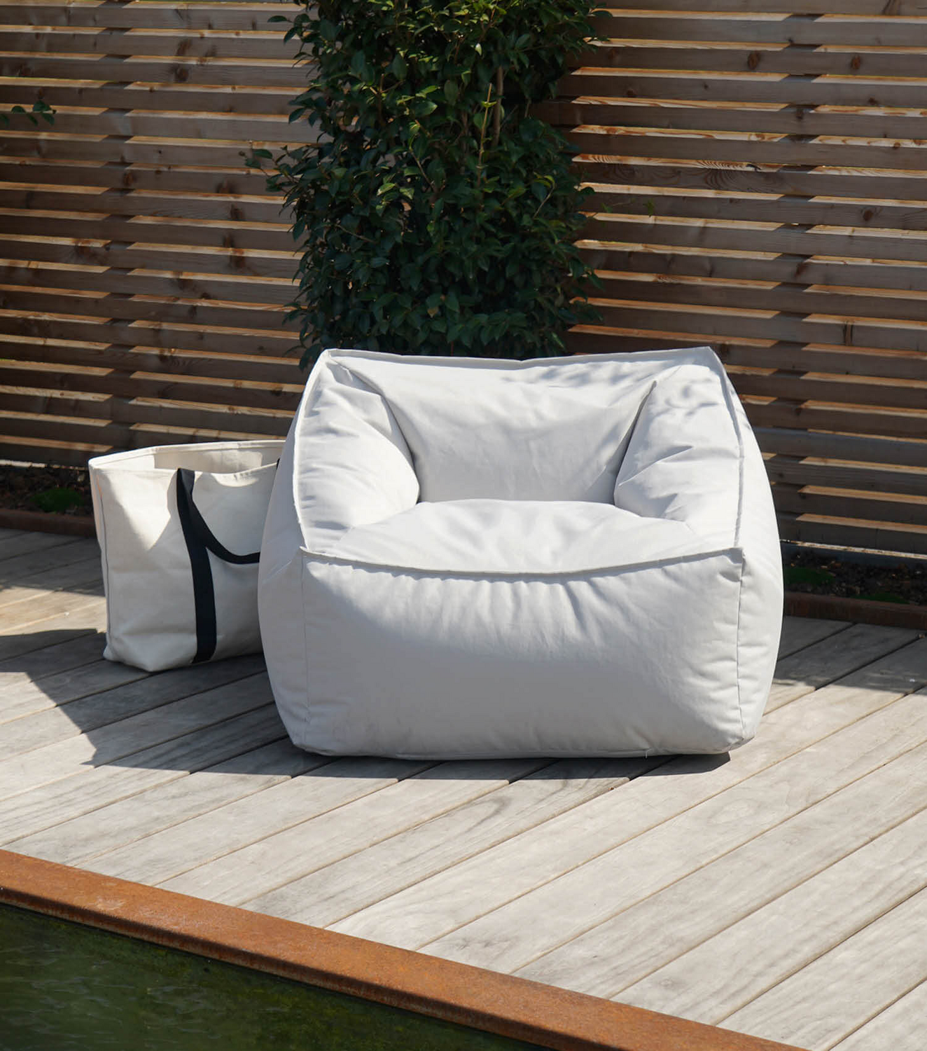 B-Ware Mokebo Outdoor Sitzsack 'Der Sunnyboy' Gartensessel Bean Bag Mit Füllung Grau