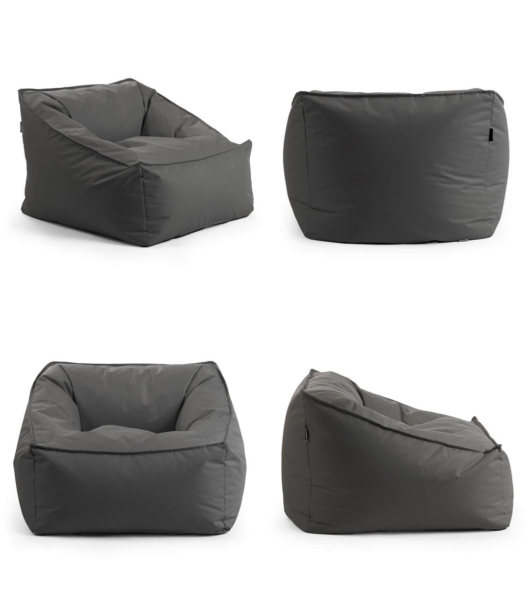 Mokebo Gartensessel Sitzsack Outdoor Kissen Relaxliege Bodenkissen Anthrazit B-Ware - 4262436124293