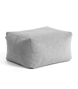 B-Ware mokebo Indoor Pouf 'Der Ruhestifter' Hocker Sitzsack Grau Cordstoff mit Füllung