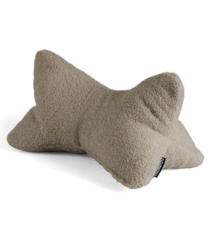 Mokebo Lesekissen Nackenkissen Leseknochen Stütze Teddystoff Sand Braun