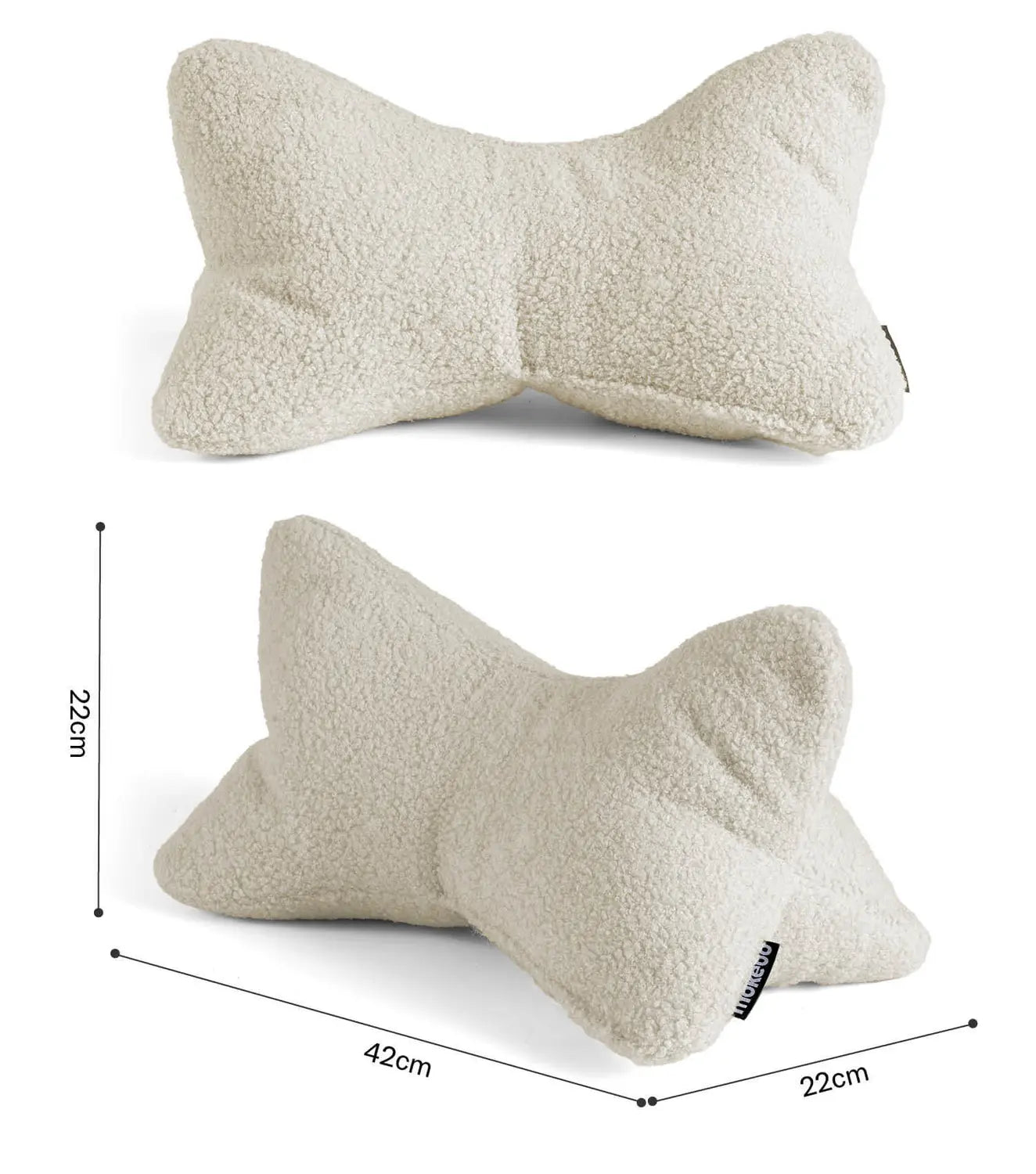 B-Ware Mokebo Lesekissen Aus Weichen Bouclé Stoff 'Der Leseknochen', Ergonomisches Nack - 4262436126242