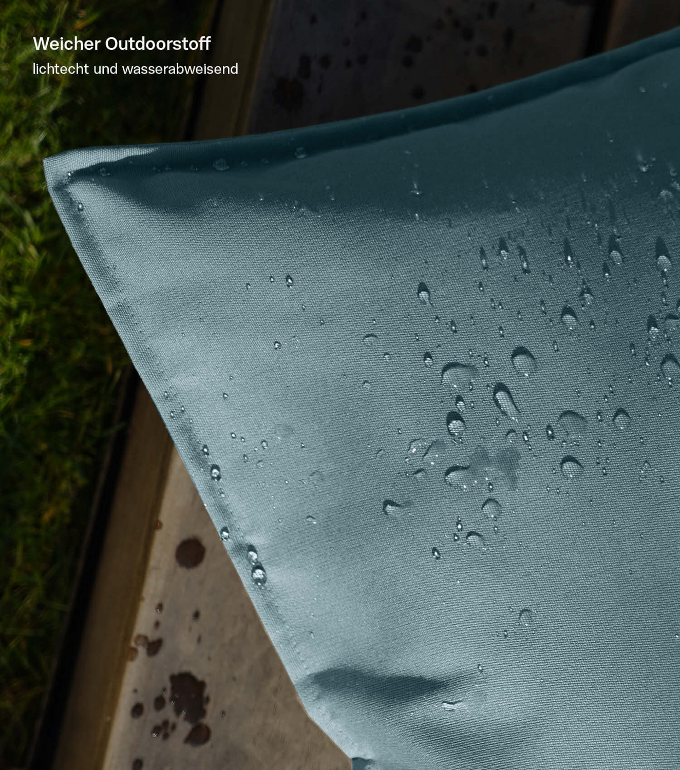 Mokebo Outdoor Kissenbezug ‘Die Auszeit' Balkon Bezug Eukalyptus 45x45cm77165756