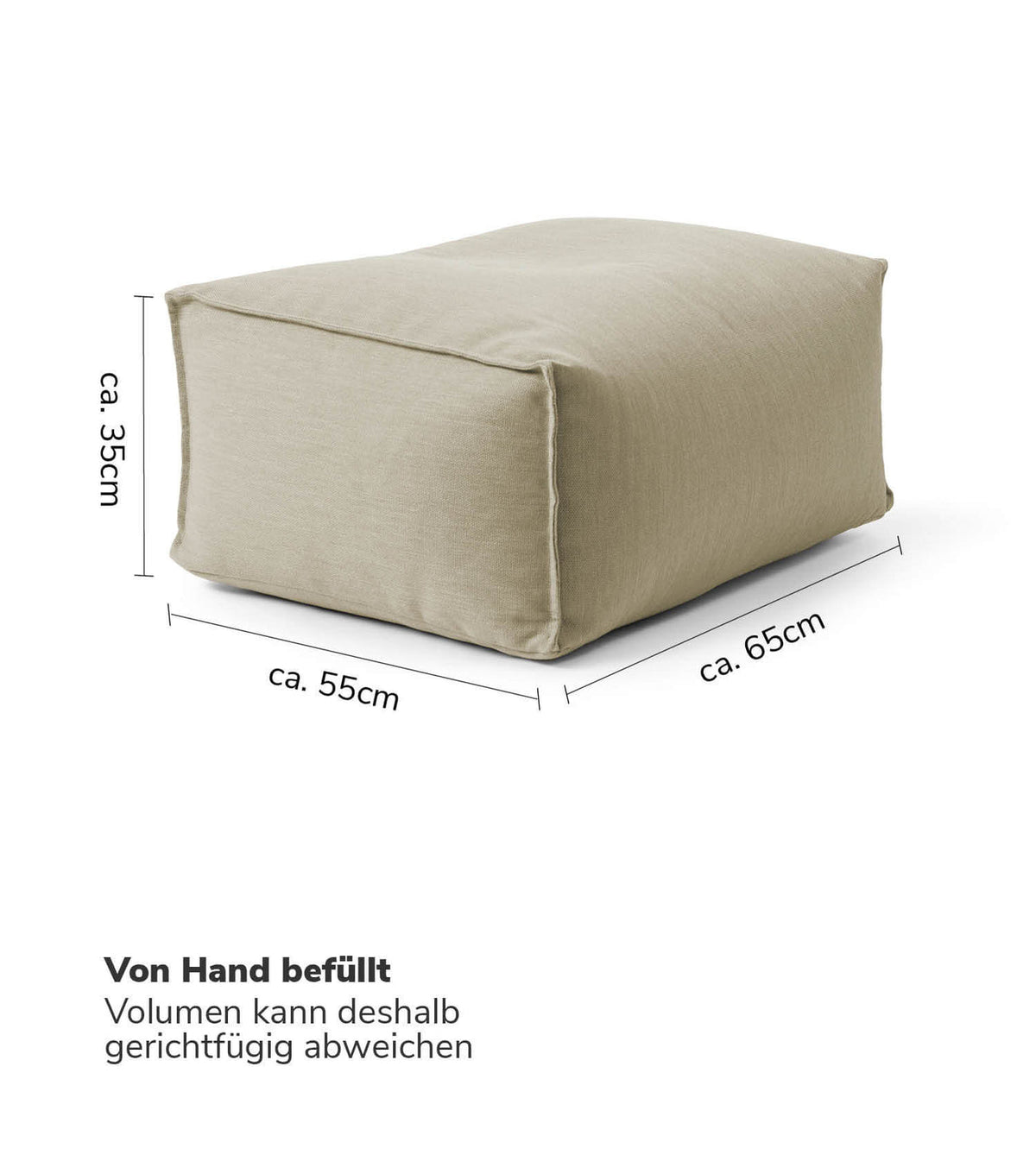 Mokebo Outdoor Pouf 'Der Ruhepouf' Sitzkissen Kissen Outdoorkissen Möbel Hocker - 4262436124460
