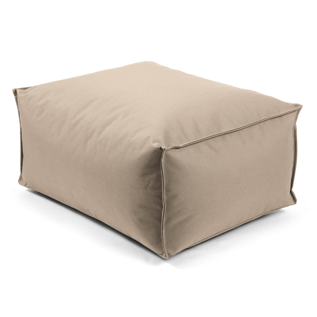 Mokebo Outdoor Pouf Sitzpouf Sitzsack Sitzhocker Hocker Sitz 50x35x65 Cm Beige B-Ware - 4260669187689