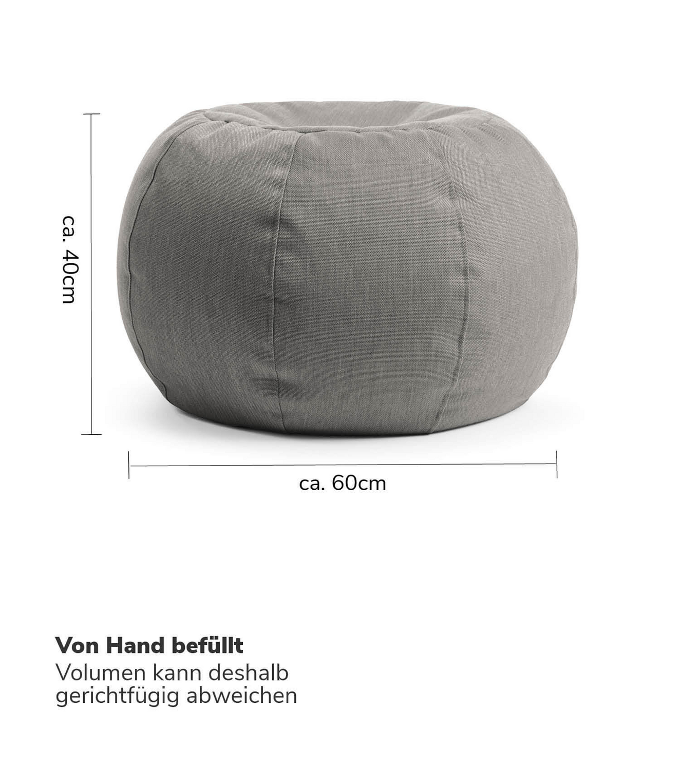 B-Ware Mokebo Outdoor Pouf Sitzhocker Sitzpouf Bodenkissen Garten Balkon 60x45cm - 4262436124484