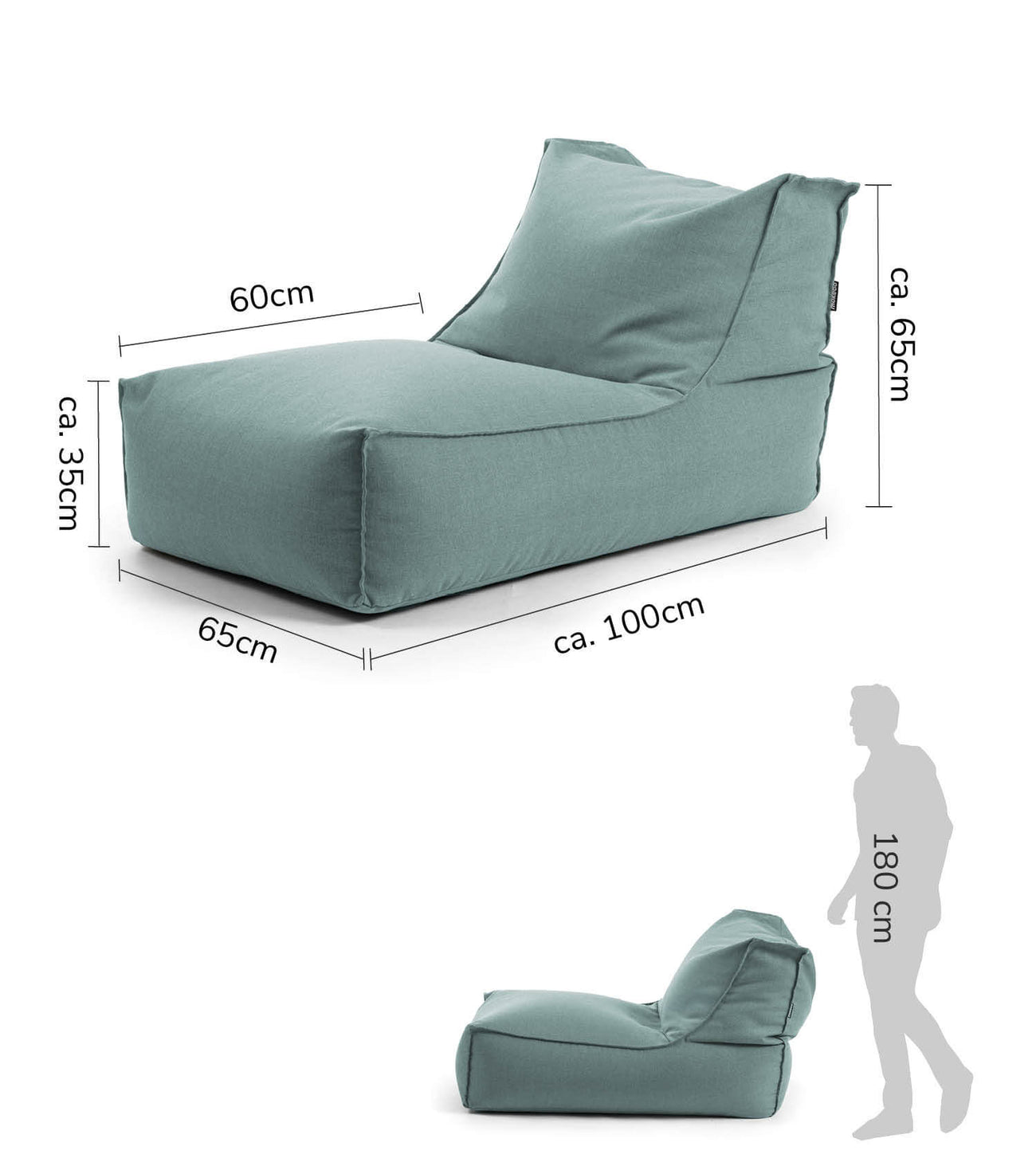B-Ware Mokebo Outdoor Sitzsack 'Der Sundowner' Sitzkissen Kissen Sitzmöbel Möbel